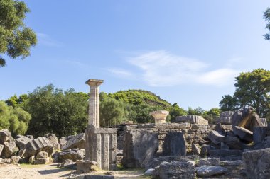Zeus Tapınağı, Olympia Arkeolojik Sit Pel antik kalıntıları