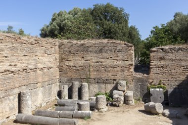 Yunanistan'da antik Olympia Sit Alanı kalıntılara