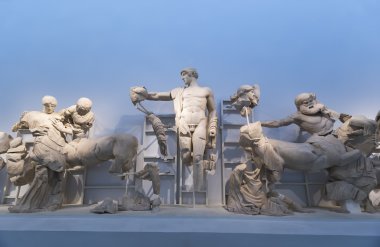 West pediment of the temple of Zeus at Olympia: Thessaly Centaur clipart