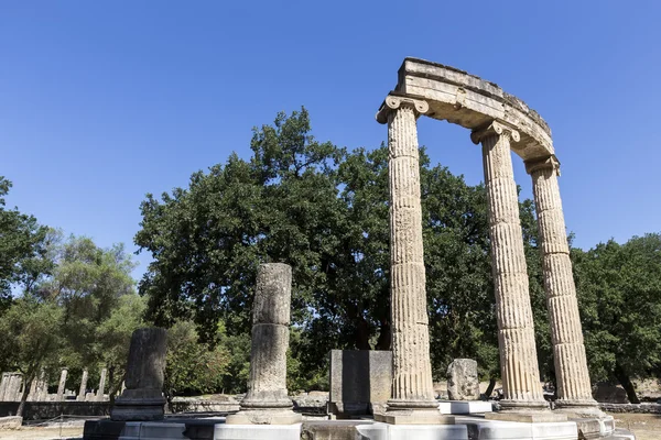 Blijft op oude archeologische site van Olympia in Griekenland — Stockfoto