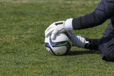 Goal Keeper of Paok with the ball in his hands during the team