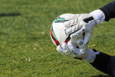 Goal Keeper of Paok with the ball in his hands during the team