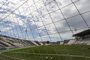 The Toumpa stadium during team practice in Thessaloniki, Greece.