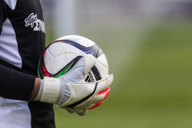 Goal Keeper of Paok with the ball in his hands during the team