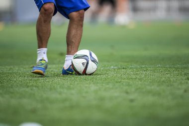 Players of Paok training for better shape, in Thessaloniki, Gree