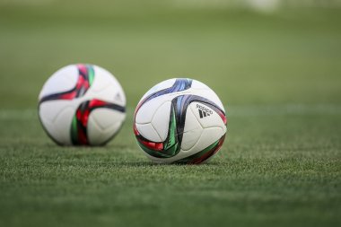 Balls stacked during the training prior to the Greek Superleague