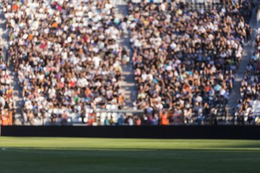 Bir stadyum tribün spor e, üzerinde bulanık kalabalık