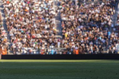 Bir stadyum tribün spor e, üzerinde bulanık kalabalık