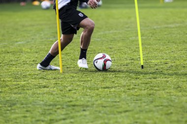 Players of Paok training for better shape, in Thessaloniki, Gree