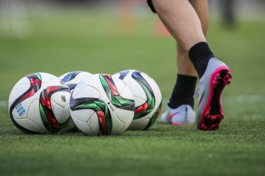 Players of Paok training for better shape, in Thessaloniki, Gree