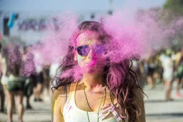 Participants at the 4th Colors day in Thessaloniki, Greece — Stock Photo, Image