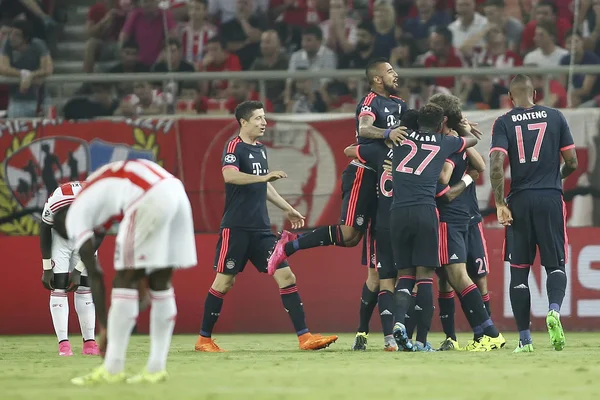 Players of Bayern Munchen celebrate their victory during the UEF — Zdjęcie stockowe