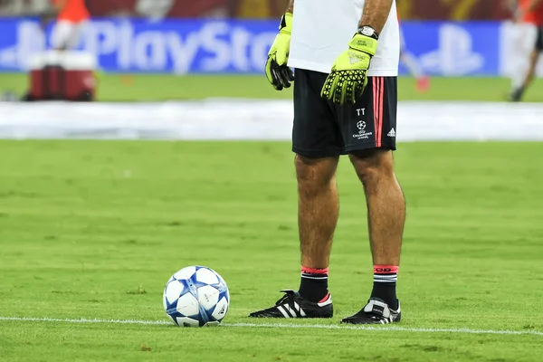 The official ball during the UEFA Champions League game between — Stock fotografie