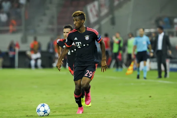 Kingsley Coman (R) and Juan Bernat (L) during the UEFA Champions — 스톡 사진