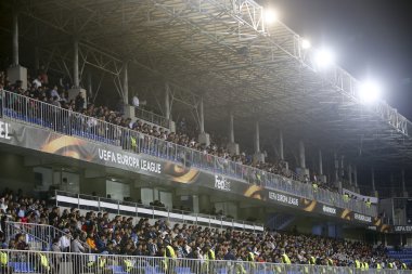 View of the grandstand in UEFA Europa League game between Qabala