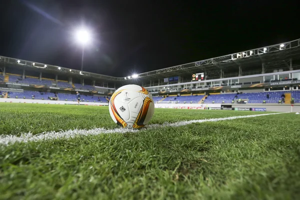 The official game ball of UEFA Europa League game between Qabala — Stok fotoğraf