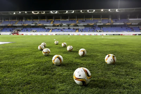 The game balls of UEFA Europa League game between Qabala and PA — Stockfoto