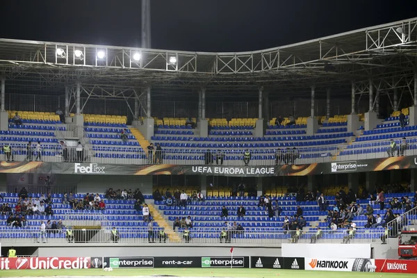 View of the grandstand in UEFA Europa League game between Qabala — Stok fotoğraf