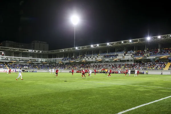Uefa europa league spiel zwischen qabala und paok, in baku, azerba — Stockfoto