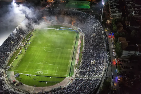 Aerial soot of the Toumba Stadium full of fans during a football — Stock Photo, Image