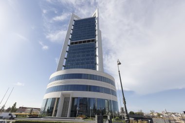 Görünüm mimarisi ve binaların Bakü, Azerbaycan.