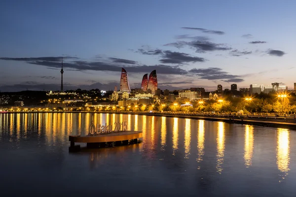 View of the waterfront and the National seaside boulevard, stand — Stock Photo, Image