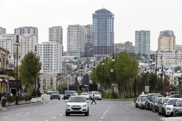Azerbajdzsán, Baku, Azerbajdzsán fővárosában város látképe. — Stock Fotó