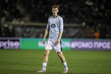 Selanik, Yunanistan - 19 Şubat 2026: Celta Vigo oyuncusu Williot Swedberg UEFA Avrupa Ligi maçında Toumba Stadyumu 'nda PAOK' a karşı maç yapıyor.