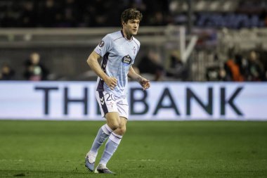 Thessaloniki, Greece - February 19, 2026: A Celta Vigo player Marcos Alonso in action during the UEFA Europa League match against PAOK at Toumba Stadium.