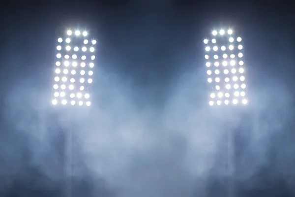 Luces del estadio y humo —  Fotos de Stock