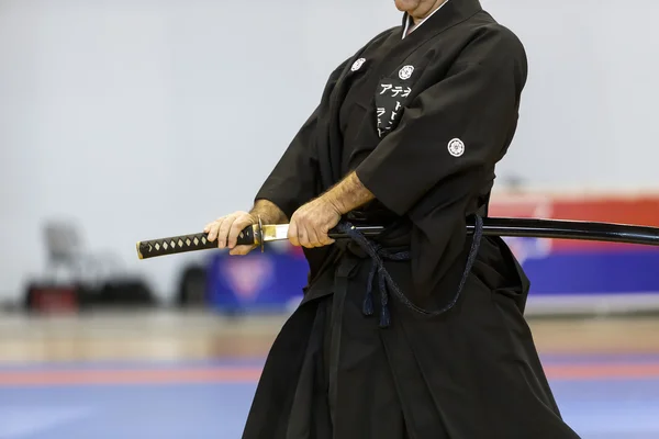 Demonstração das artes marciais tradicionais japonesas — Fotografia de Stock