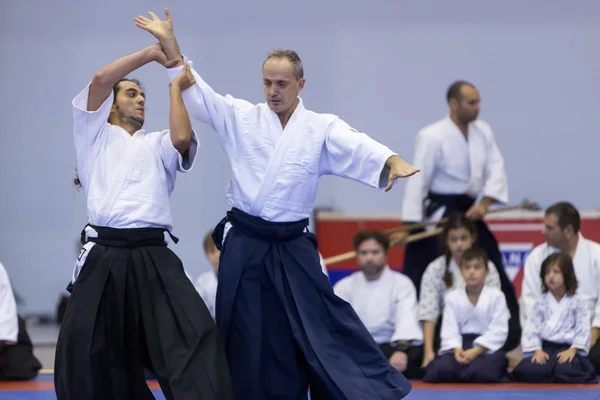 Demonstratie van traditionele Japanse martial arts — Stockfoto