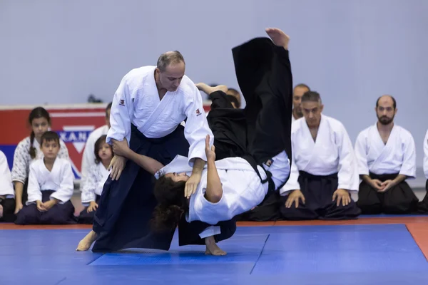 Demonstratie van traditionele Japanse martial arts — Stockfoto