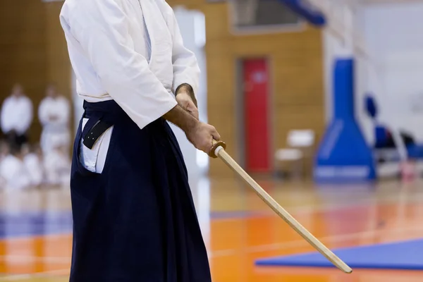 Demonstração das artes marciais tradicionais japonesas — Fotografia de Stock