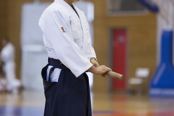 Demonstratie van traditionele Japanse martial arts — Stockfoto