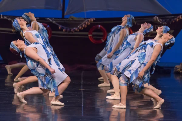 Unidentified dancers of dance school during performances ballet — Stock Photo, Image