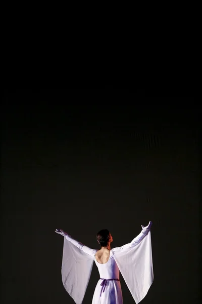 Danseurs non identifiés de l'école de danse pendant les spectacles ballet — Photo