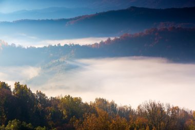 sis Zagorochoria, Epirus Yunanistan ile erken sonbahar sahne kadar