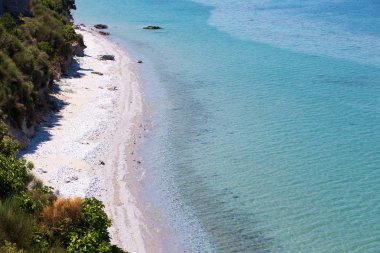 Havadan görünümü güzel Beach Katerini, Yunanistan.  