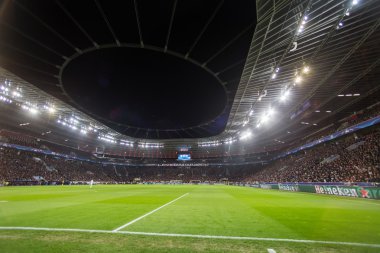 Uefa şampiyonu sırasında tam Bayarena stadyumun iç görünüm