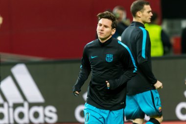 Lionel Messi Bayer arasında Uefa Şampiyonlar Ligi Oyun sırasında