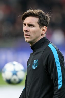 Lionel Messi Bayer arasında Uefa Şampiyonlar Ligi Oyun sırasında