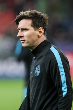 Lionel Messi Bayer arasında Uefa Şampiyonlar Ligi Oyun sırasında
