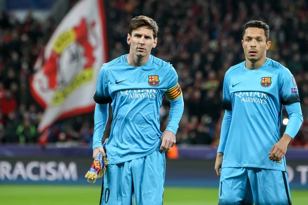 拜耳之间的欧洲冠军联赛比赛中 Lionel Messi — 图库照片