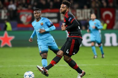 Jonathan Tah Bayer arasında Uefa Şampiyonlar Ligi Oyun sırasında