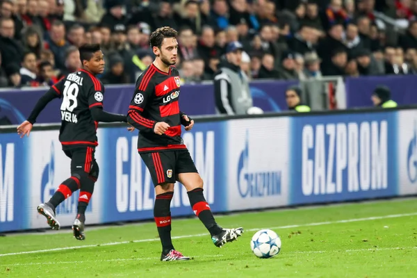 Hakan Calhanoglu podczas meczu Ligi Mistrzów pomiędzy B — Zdjęcie stockowe