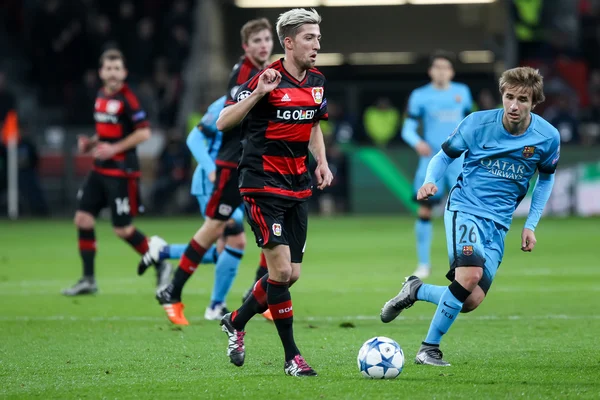 Bayer 04 Leverkusen vs Barcelona Champions League — Foto de Stock