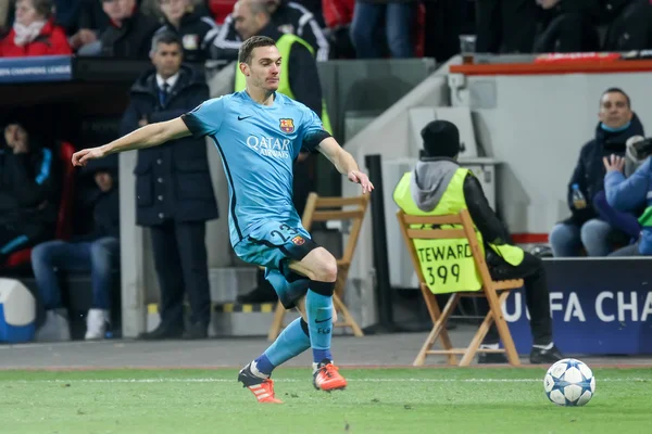 Thomas Vermaelen durante el partido de la UEFA Champions League entre B —  Fotos de Stock