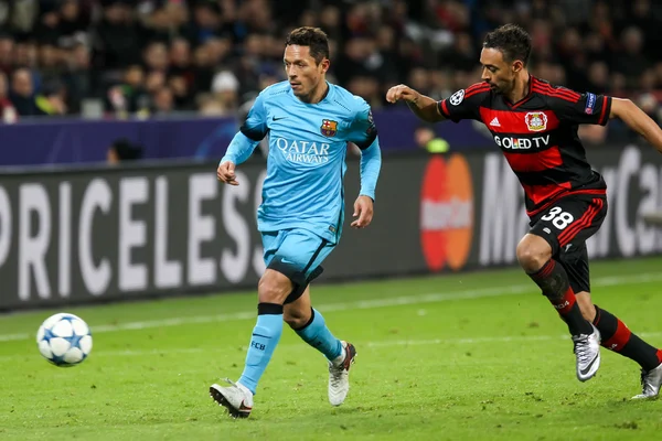 Bayer 04 Leverkusen vs Barcelona Champions League —  Fotos de Stock