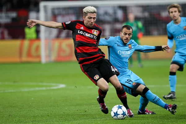 Bayer 04 leverkusen vs barcelona Champions League — Stockfoto